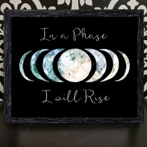 8x10 Framed In a Phase Moon Rise Picture Art …